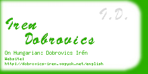 iren dobrovics business card