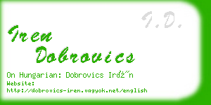 iren dobrovics business card